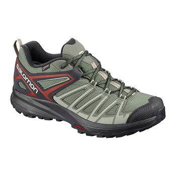 Salomon X CREST GTX - Olivovo Zelene Turistické Topánky Panske, S0088SK